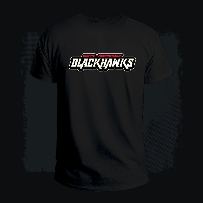 T-Shirt BlackHawks - Double sided Print - (Black) #S350