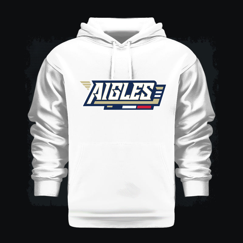 Les Aigles d'Acadie Hoodie (White) #3320 #F220