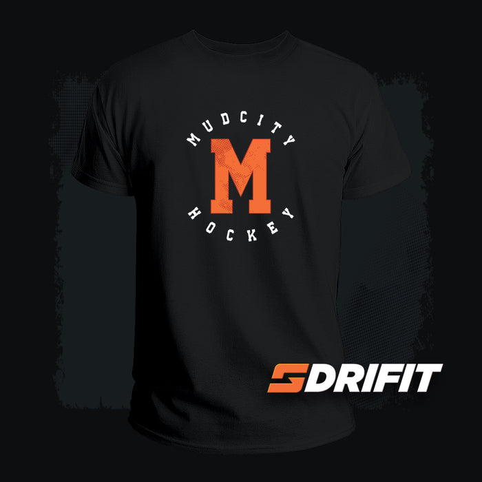 MudCity "M" Black DriFit T-Shirt #S350/Y350