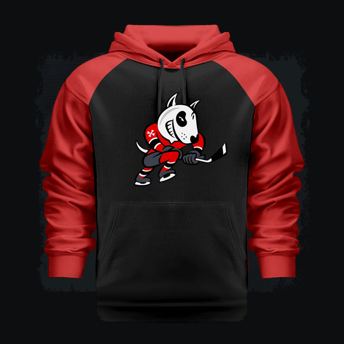 Sweatshirt "Moncton IceDogs" (Hooded Red/Black) KF4042