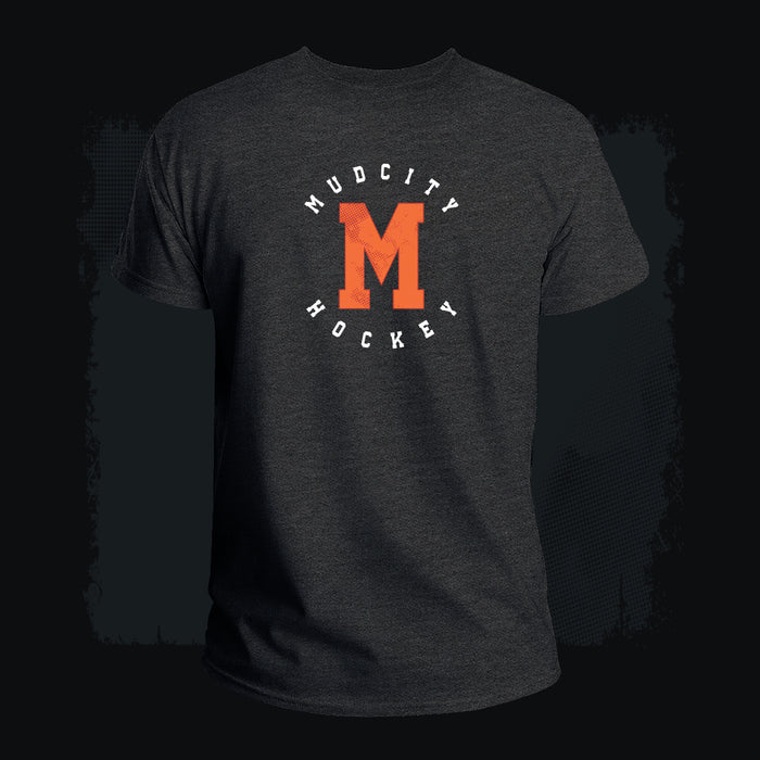 MudCity "M" Charcoal T-Shirt #3541